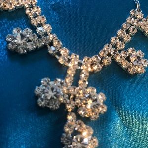 Rhinestone Waterfall Necklace- Bridal Bling